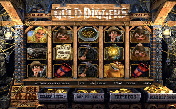Игровой автомат Gold Diggers - выгодные бонусы и промокоды в Спин Сити казино