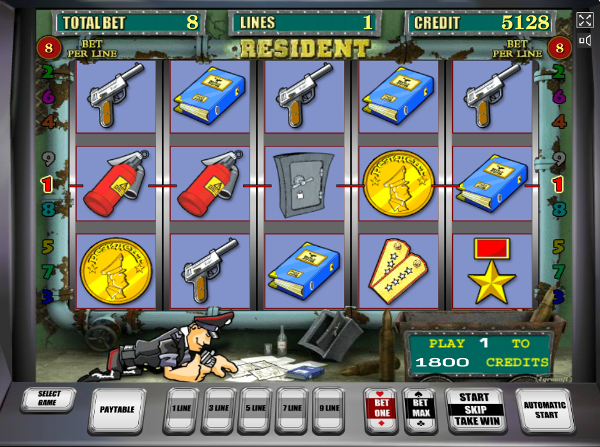 Игровой автомат Resident - выигрыши для настоящих шпионов в казино Вулкан Россия